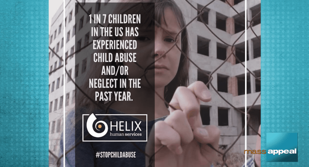 Image with text "1 in 7 children in the US has experienced child abuse and/or neglect in the past year"